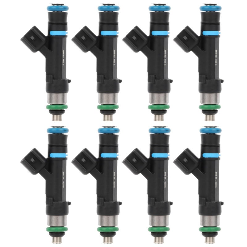ANGLEWIDE Fuel Injectors Compatible with Ford Crown Victoria 2006-2010, Crown Victoria 2006-2010 & Lincoln Town Car 2006-2010 & Mercury Grand Marquis 2006-2010, V8 4.6L, Set of 8, Replace# 0280158089 - Image 1